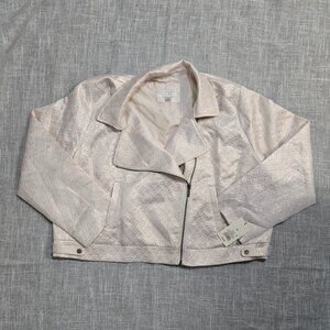 A New Day Jacket Plus Size Metallic Tweed Moto Suit Jacket 2X / XXL